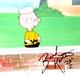 1969 Charlie Brown Peanuts SignÉ Charles Schulz Cel De Production Original Snoopy