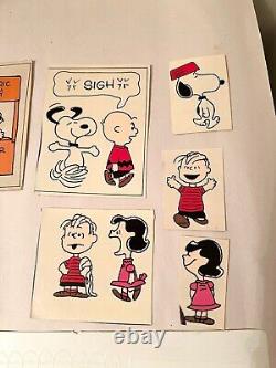 1969 Mattel CRÉATEUR D'IMAGES PEANUTS CHARLIE BROWN & SNOOPY Difficile à trouver Complet