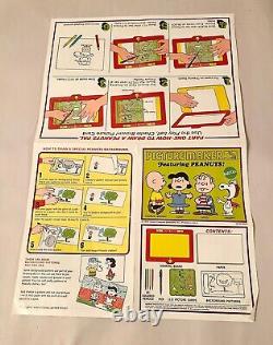 1969 Mattel CRÉATEUR D'IMAGES PEANUTS CHARLIE BROWN & SNOOPY Difficile à trouver Complet