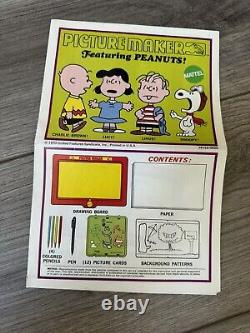 1969 Mattel FABRIQUE D'IMAGES PEANUTS CHARLIE BROWN & SNOOPY Difficile à Trouver