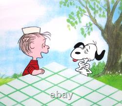 1969 SNOOPY CHARLIE BROWN ÉTÉ PEANUTS Charles Schulz CEL ORIGINAL DE PRODUCTION