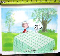1969 SNOOPY CHARLIE BROWN ÉTÉ PEANUTS Charles Schulz CEL ORIGINAL DE PRODUCTION
