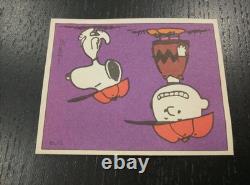 1971 Figurines Linus n°31 Carte Charlie Brown et Snoopy QUASI NEUVE PARFAITE RARE