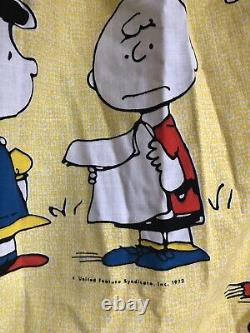 1972 Vtg 70s Charlie Brown Peanuts Snoopy Rideau 4 Panneaux 65 Sears Fabric Lot