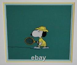 1975 Production Cel Snoopy Raquette de Tennis de You're A Good Sport Charlie Brown