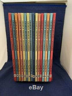 1980 Charlie Brown Encyclopédie Set 1-15 Snoopy Peanuts Withrare Livre Fin Titulaire