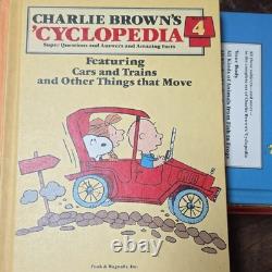 1981 avec la série complète CASE CHARLIE BROWN Cyclopedia Books 1-15 reliés vintage