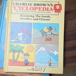 1981 avec la série complète CASE CHARLIE BROWN Cyclopedia Books 1-15 reliés vintage