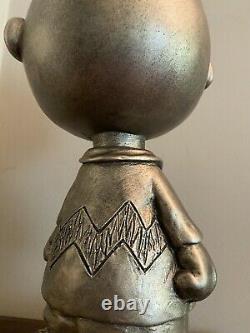 1999 Austin Sculpture Peanuts, Charlie Brown Bronze Jour Rêveur De La Monnaie Rare