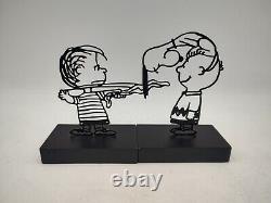 2 Sculptures en fil de fer Peanuts Hallmark Charlie Brown Snoopy Linus MEILLEUR CHIEN SANS PEUR