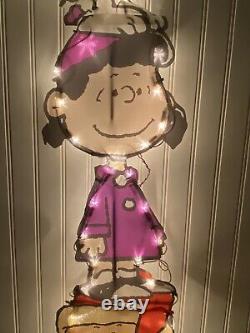2-d Peanuts Snoopy Woodstock Lucy Charlie Brown Seasons Lighted Yard Decor