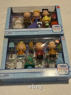 2003 Chemin de la Mémoire Figurines de Noël de Charlie Brown 2 Ensembles Neufs Brand Peanuts