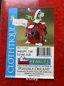 2006 Peanuts Snoopy Flying Ace Charlie Brown Noël Rêves Possibles Seeled