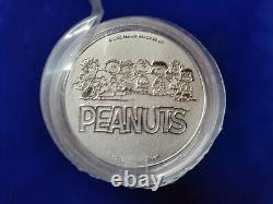 2021 Pièces d'argent Peanuts Charlie Brown 1 oz. 999 Snoopy (ROULEAU COMPLET)