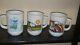 3 Tasses En Verre à Lait Snoopy Skating Fire King Anchor Hocking & Charlie Brown