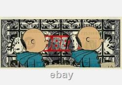 3x Death Nyc Ltd Us Devise Dollar Bill $1 Signé Pop Art Charlie Brun Snoopy