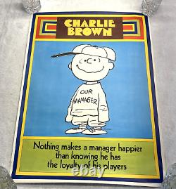 4 VTG 1969 Posters de Baseball Peanuts Schulz Linus Lucy Snoopy Charlie Brown VGC