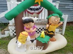 6 Ft Peans Scène De Nativité Airblown Yard Snoopy Charlie Brown Lucy