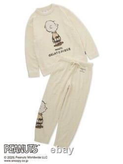 75e anniversaire PEANUTS rencontre GELATO PIQUE Vêtements de chambre Snoopy Charlie Brown pour hommes