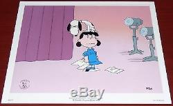 A Charlie Brown Audition Le Noël Snoopy Cel Giclee Set Peanuts Lucy
