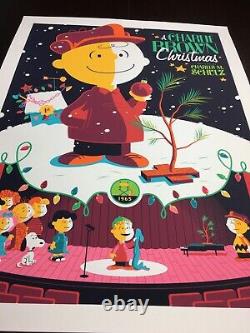 A Charlie Brown Christmas Whalen Signé Peanuts Snoopy LIM Edn Var Imprimer 210 $