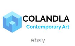 AIDAN FLUX Impression Authentique Signée à la Main Encadrée Snoopy et Charlie Brown COA