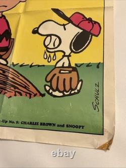 Affiche PEANUTS Vintage 1968 No. 5 Charlie Brown Snoopy DROOL-BALL Baseball
