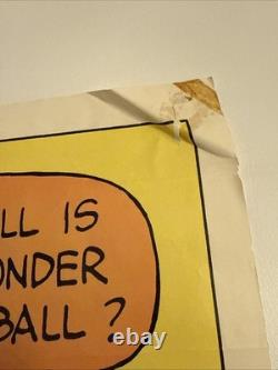 Affiche PEANUTS Vintage 1968 No. 5 Charlie Brown Snoopy DROOL-BALL Baseball