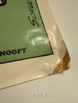 Affiche PEANUTS Vintage 1968 No. 5 Charlie Brown Snoopy DROOL-BALL Baseball