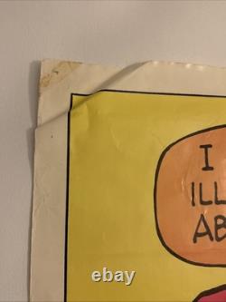 Affiche PEANUTS Vintage 1968 No. 5 Charlie Brown Snoopy DROOL-BALL Baseball