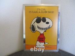 Affiche de l'appareil dentaire SNOOPY des années 1970 : C'est cool d'afficher un super sourire ! 15,5 x 20,5