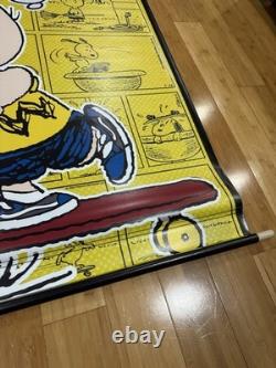 Affiche de magasin vintage Peanuts Snoopy Charlie Brown rare chaussures de skateboard NOS