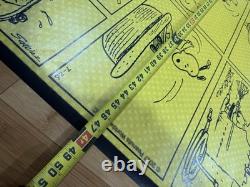 Affiche de magasin vintage Peanuts Snoopy Charlie Brown rare chaussures de skateboard NOS
