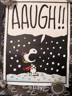 Affiche imprimée Mondo Peanuts Noël Aaugh Charlie Brown Charles Schulz Snoopy