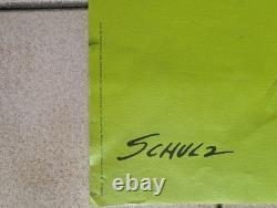 Affiche lithographique rare vintage Peanuts Charlie Brown Charles Schultz 1958