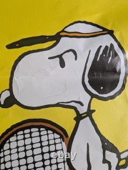 Affiche lithographique rare vintage Peanuts Charlie Brown Charles Schultz 1958