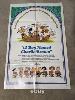 Affiche originale du film Un petit garçon appelé Charlie Brown (1969) 27x41 Peanuts Snoopy