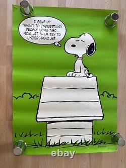 Affiche vintage Peanuts Schulz Snoopy Charlie Brown Chien Vert Chenil Springbok