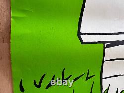 Affiche vintage Peanuts Schulz Snoopy Charlie Brown Chien Vert Chenil Springbok