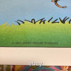 Affiche vintage des années 50 Snoopy Charlie Brown 1950 kawaii 35,6×49,5cm SCHULZ POURQUOI MOI