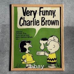 Affiche vintage encadrée Peanuts Snoopy Charlie Brown Lucy 30 x 38 cm