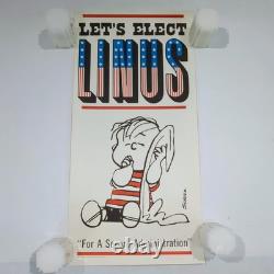 Affiches Peanuts Pour Président Ensemble Complet De 6 Hallmark Années 1960 Schulz Charlie Brown