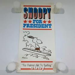 Affiches Peanuts Pour Président Ensemble Complet De 6 Hallmark Années 1960 Schulz Charlie Brown