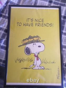 Affiches originales de Snoopy et Charlie Brown avec également une affiche de Walt Disney