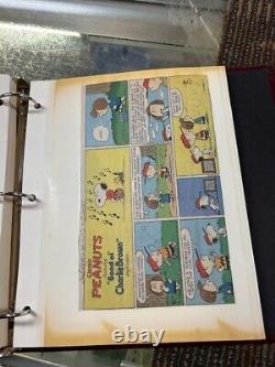 Album de coupures vintage fait maison 2000 - Peanuts, bande dessinée de Schulz, Charlie Brown, Snoopy, plus de 50 pages