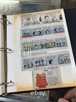 Album de coupures vintage fait maison 2000 - Peanuts, bande dessinée de Schulz, Charlie Brown, Snoopy, plus de 50 pages