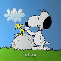 Animation Cel Peanuts Charles Schulz Art Charlie Brown Snoopy Vtg Dessins Animés X1