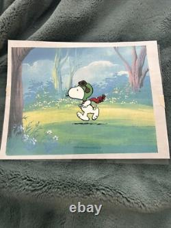 Animation PEANUTS Cél Charles M. Schulz Art Dessins Animés SNOOPY WOODSTOCK Art