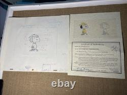 Animation de Peanuts Cel Art de Charles Schulz Charlie Brown Snoopy Dessins Animés Dorés MT