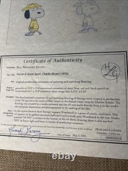 Animation de Peanuts Cel Art de Charles Schulz Charlie Brown Snoopy Dessins Animés Dorés MT